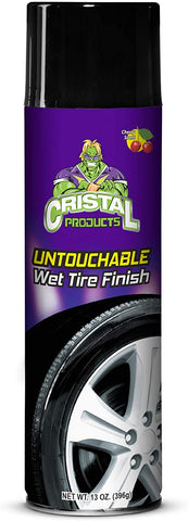 Cristal Products CRI-107-C Tire Shine Untouchable Tire Premuim Dressing Aerosol Gloss Spray for Car Tires, 13 fl. oz.