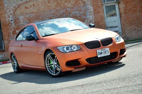 CHECK OUT PSYCHOTIC DIP'S ROSE COPPER BMW 335IS