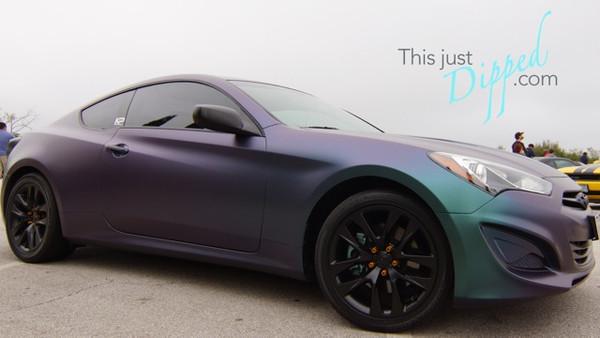 CHECK OUT THIS JUST DIPPED'S BLACK HOLE COLORSHIFT HYUNDAI GENESIS COUPE