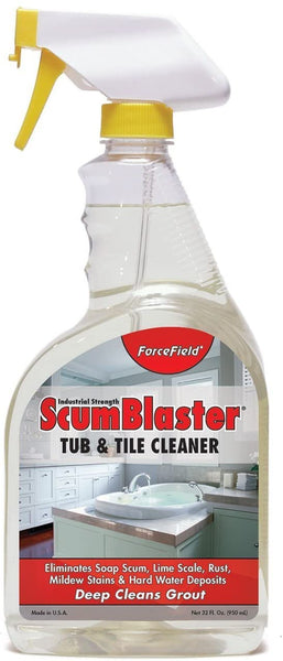 ForceField ScumBlaster Tub and Tile Cleaner Industrial Strength Ready To Use Deep Cleans Grout 32oz