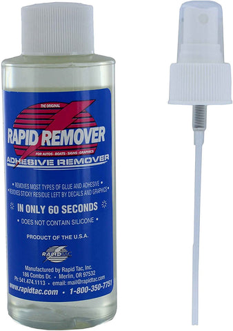 Rapid Remover Adhesive Remover for Vinyl Wraps Graphics Decals Stripes 32oz  Sprayer
