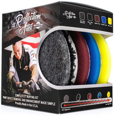 The Rag Company Buff and Shine Reflection Artist Complete 5" Buffing Kit QP-5RA
