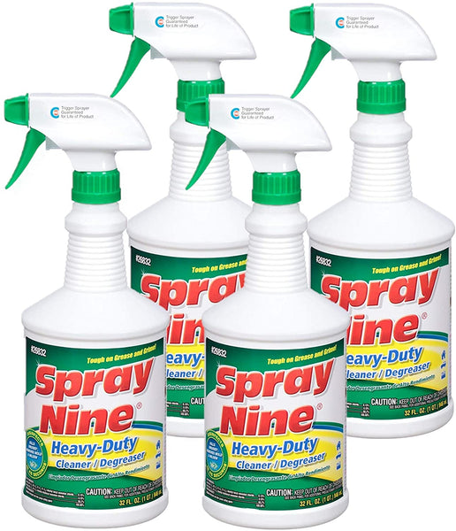 Spray Nine 26832 Heavy Duty Cleaner/Degreaser and Disinfectant, 32 oz. (4)